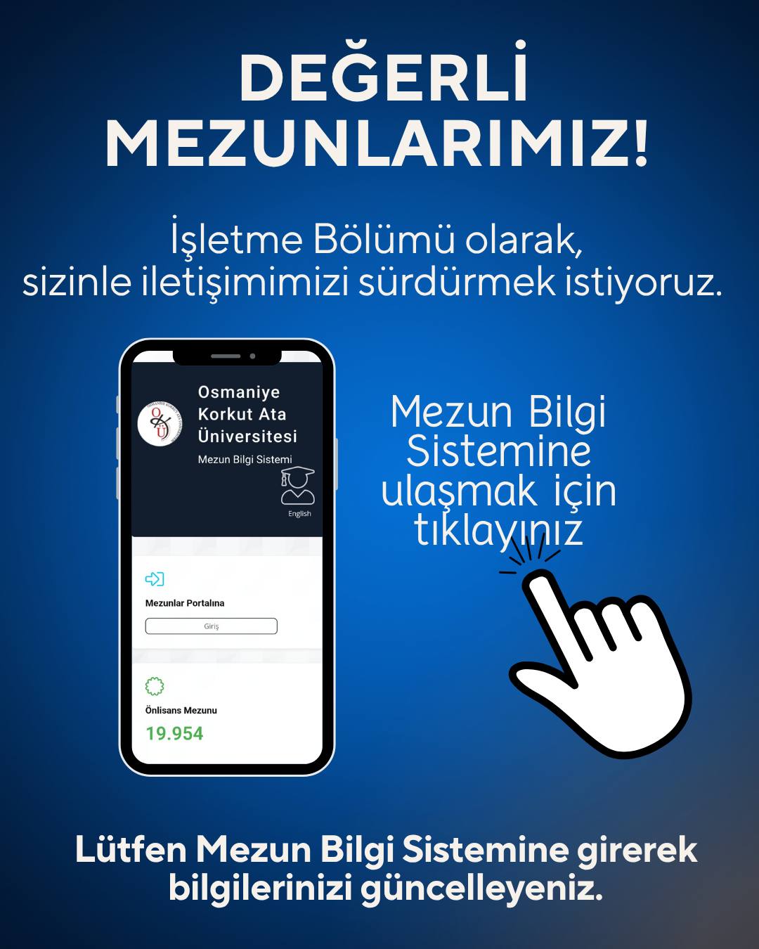 MEZUN BİLGİ SİSTEMİ MEZUN BİLGİ SİSTEMİ