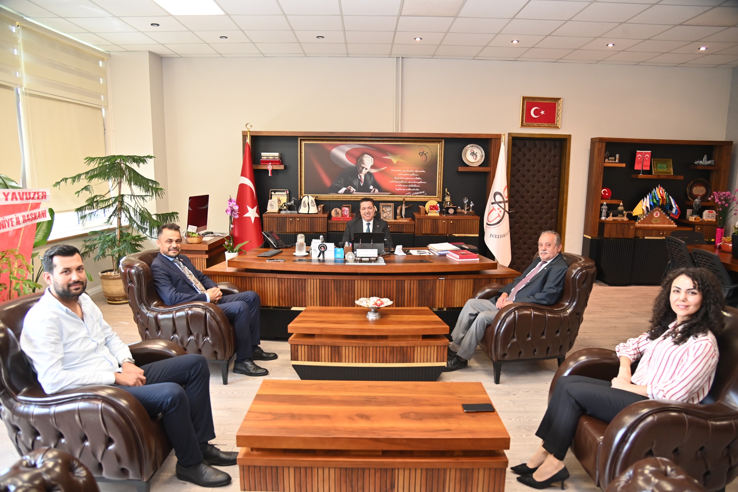 CHP İl Yönetiminden Rektörümüz Prof. Dr. Turgay Uzun’a Ziyaret