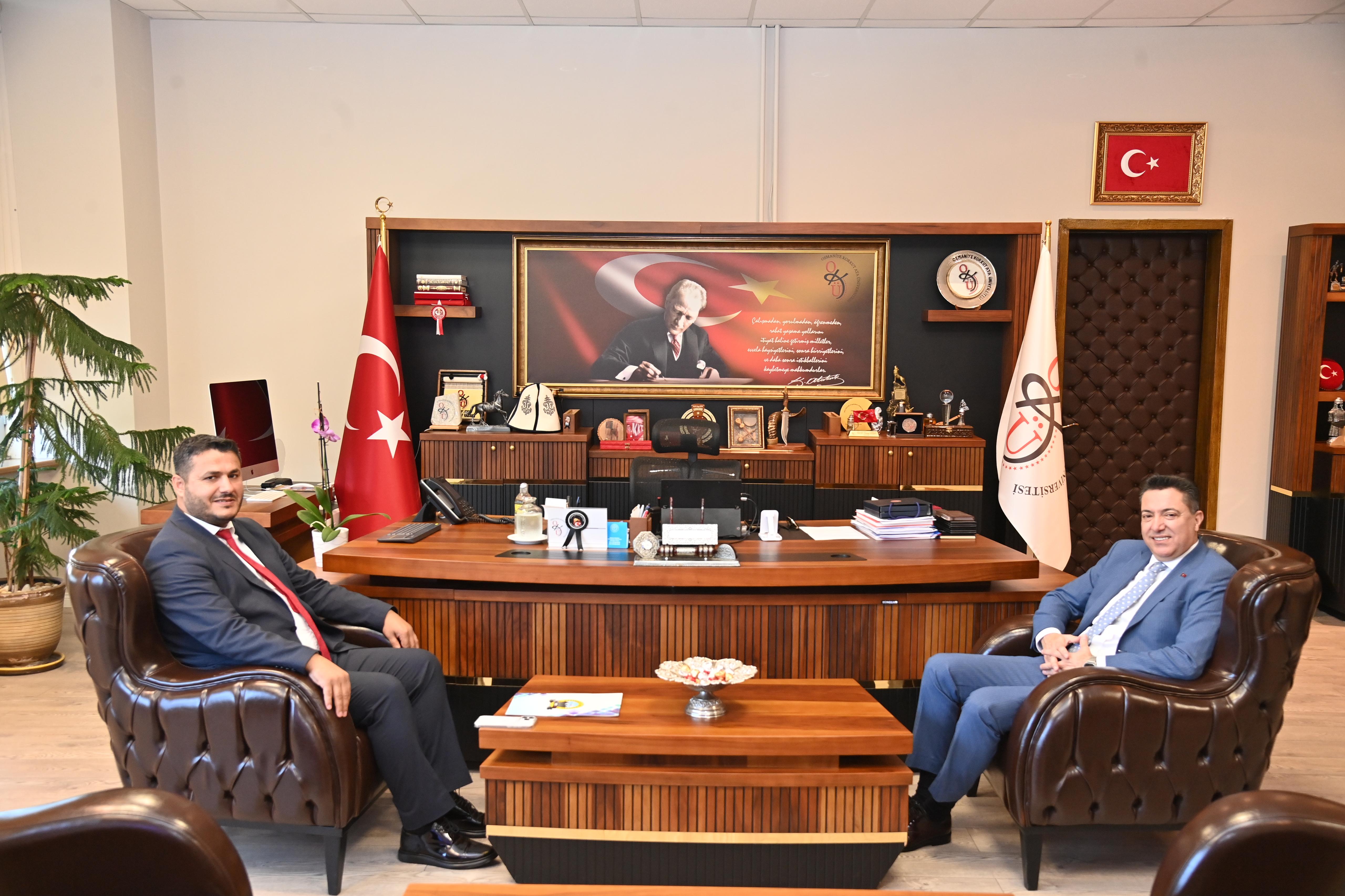 Hasanbeyli Belediye Başkanı Şevket Yumrutepe’den Rektörümüze Ziyaret