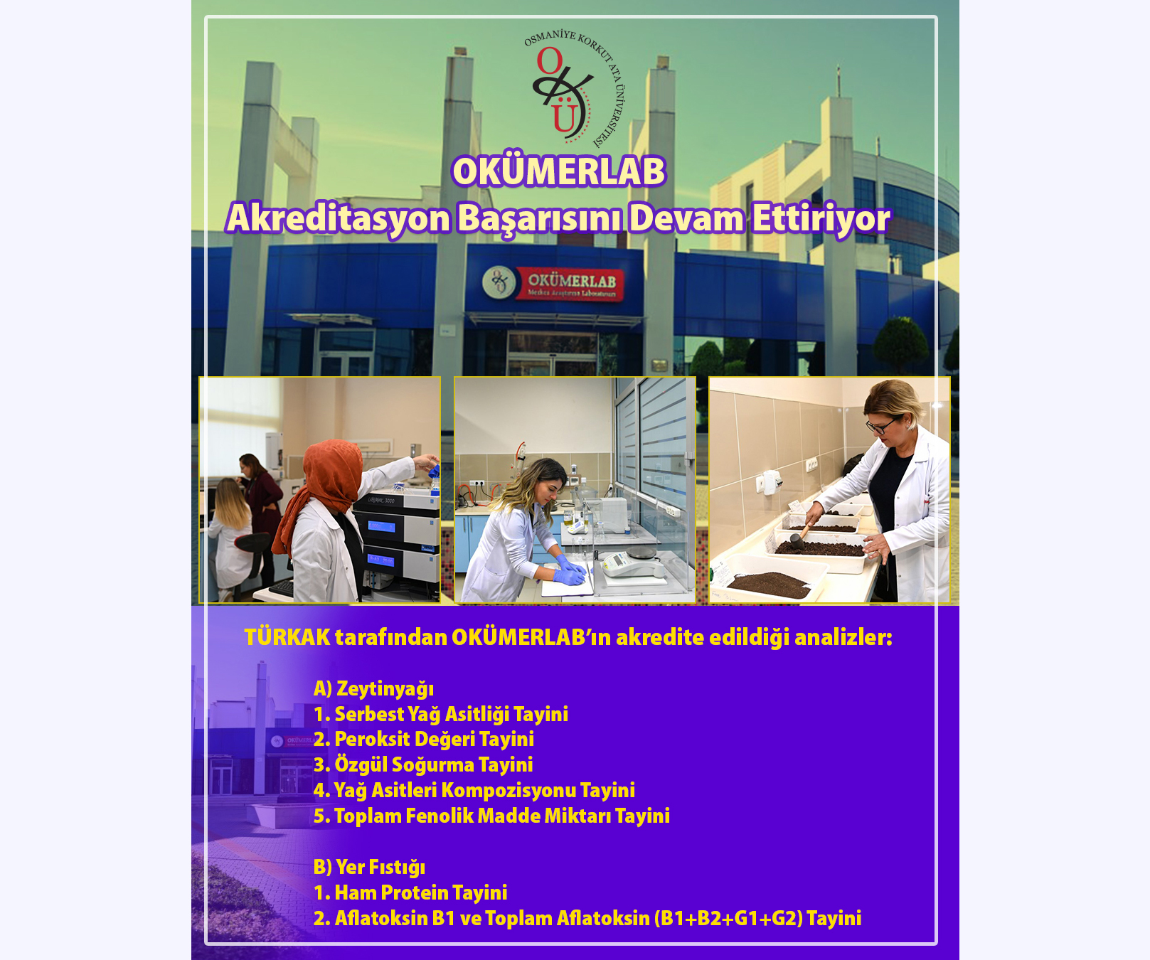 OKÜMERLAB Akreditasyon Başarısını Devam Ettiriyor