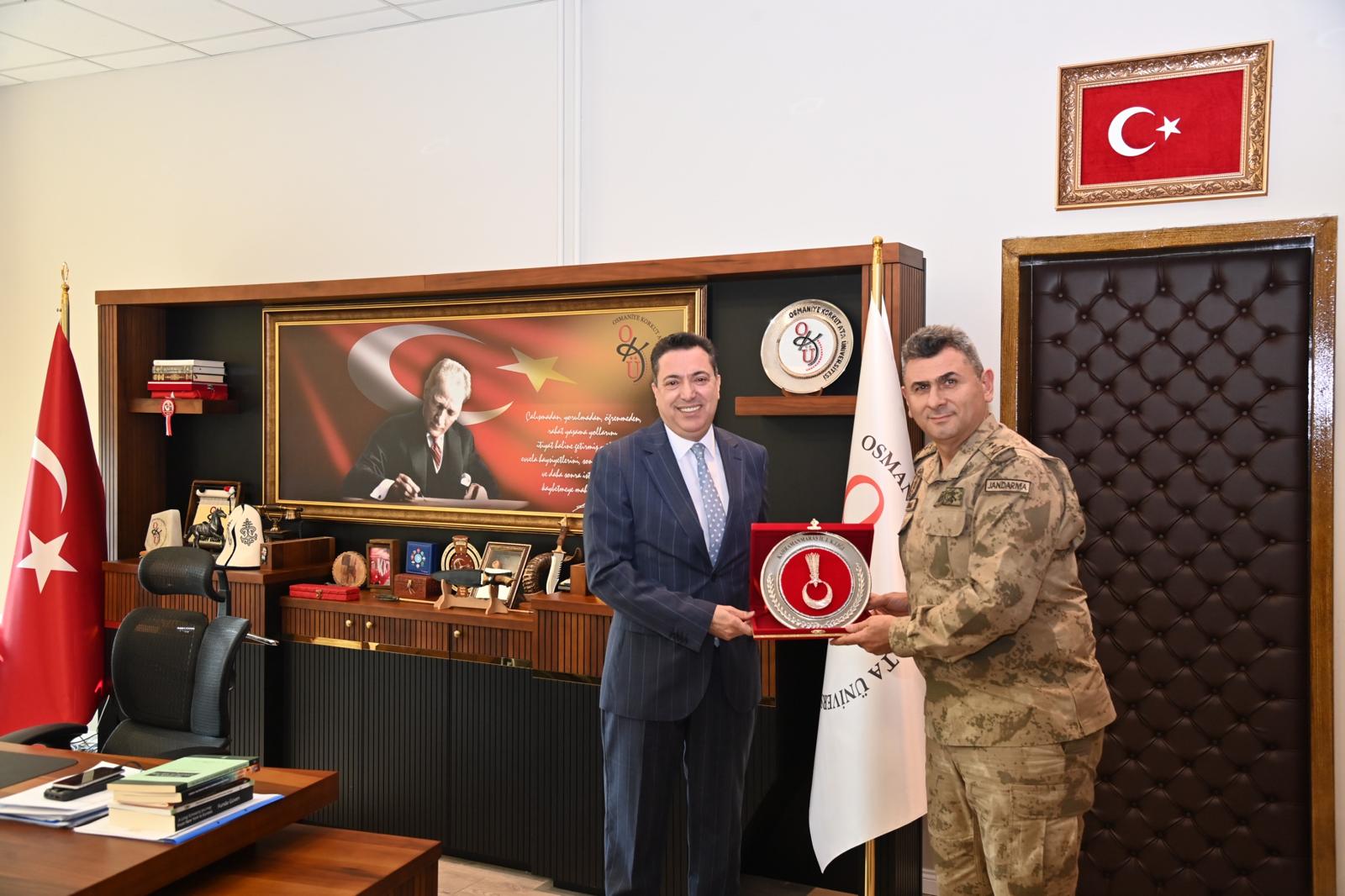 Kahramanmaraş İl Jandarma Komutanı Tümgeneral Gemalmaz’dan Rektörümüze Ziyaret