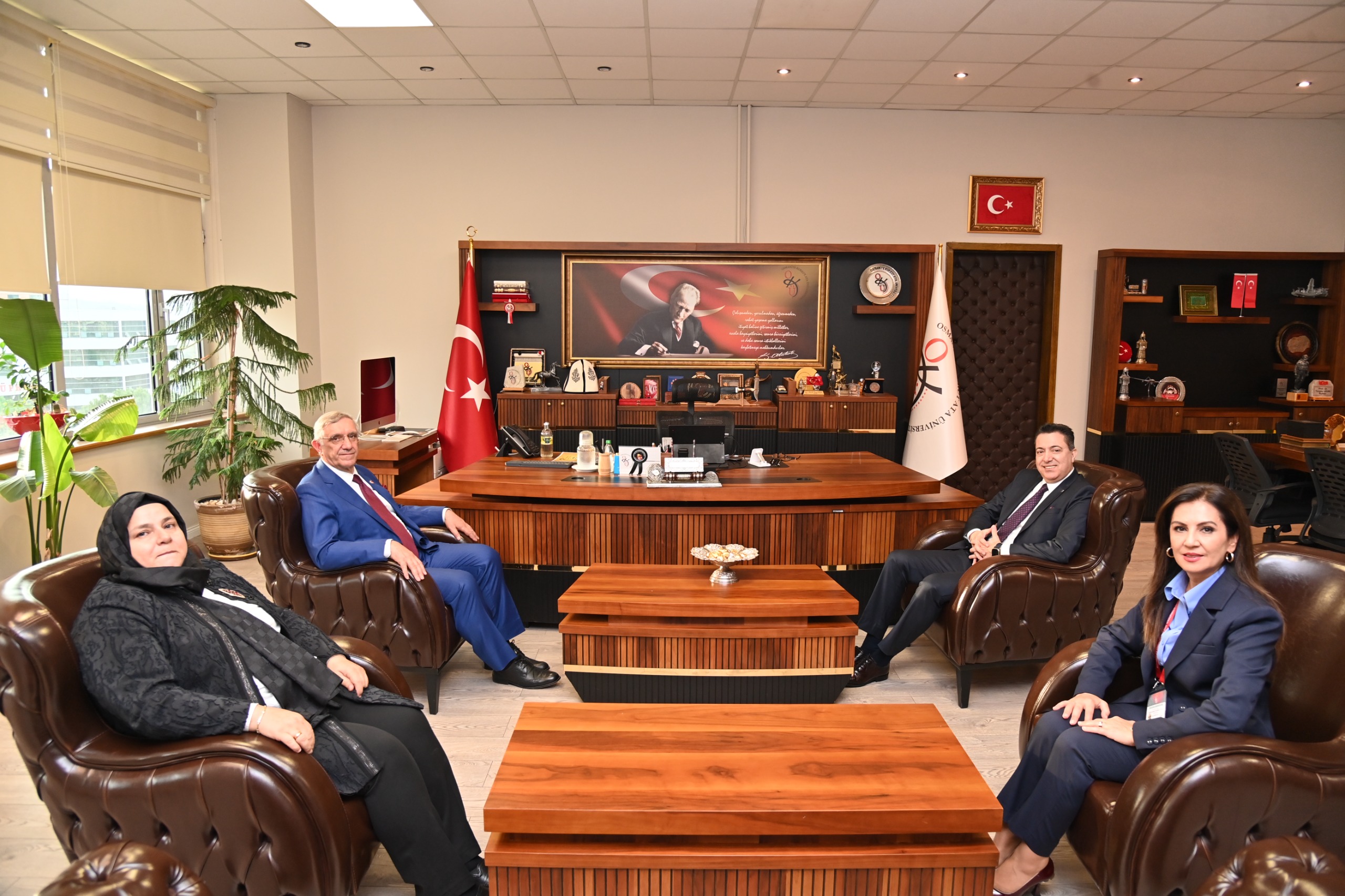 Kırgızistan-Türkiye Manas Üniversitesi Rektörü Prof. Dr.  Alpaslan Ceylan Rektörümüzü Ziyaret Etti