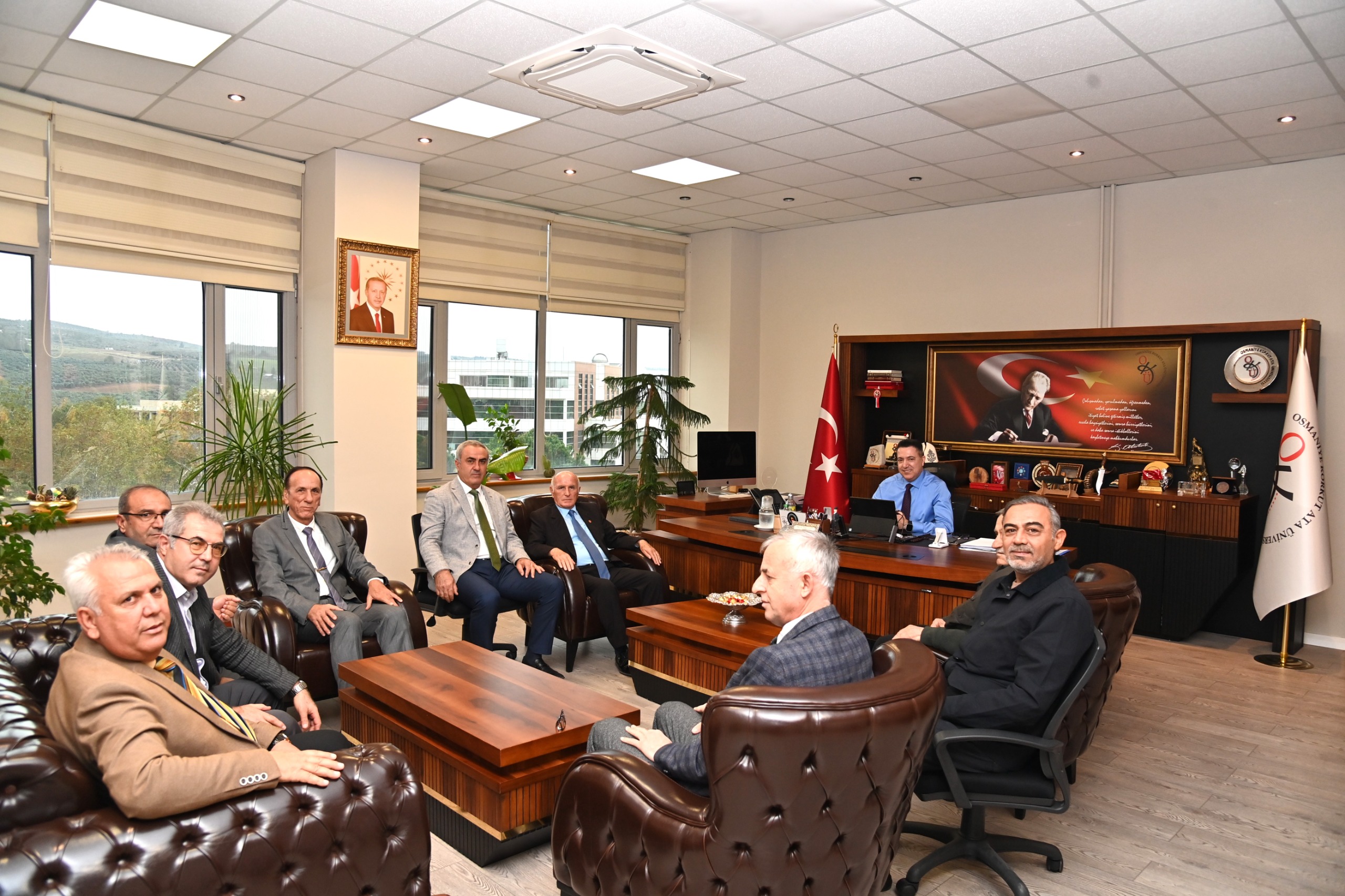 TEMAD Osmaniye Temsilcisi Şenel Yıldız ve Yönetim Kurulu Üyelerinden Rektörümüze Ziyaret