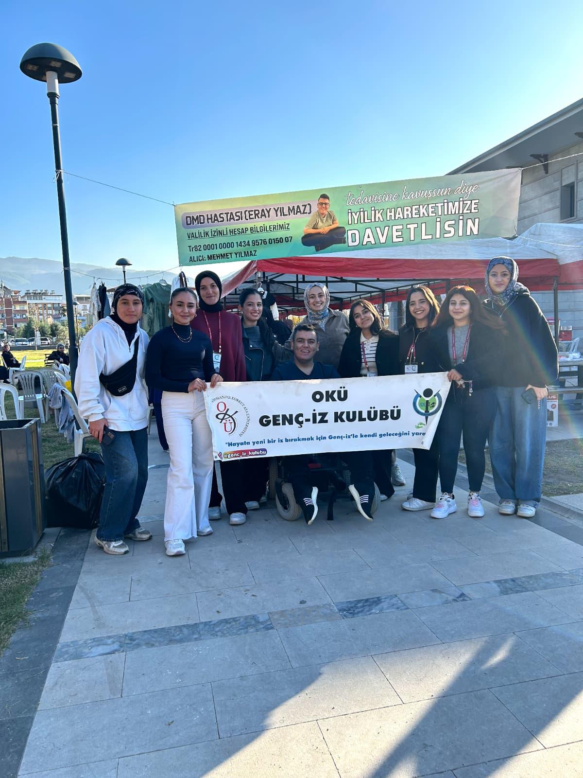 OKÜ Genç-İz Kulübü’nden DMD Hastası Eray İçin “Bir Adım, Bir Umut” Dayanışma Kermesine Anlamlı Destek