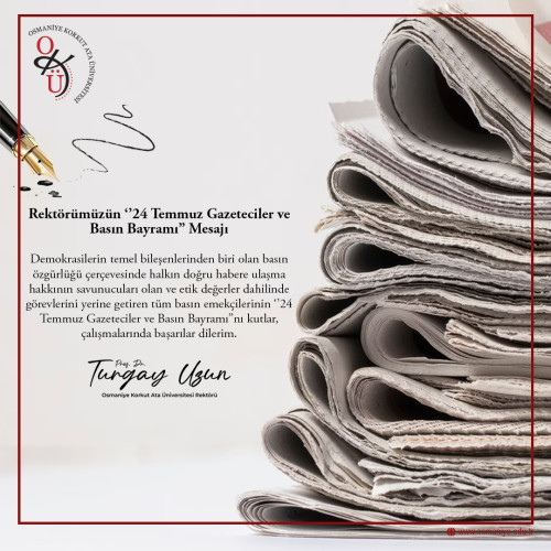 24 Temmuz Gazeteciler ve Basın Bayramı
