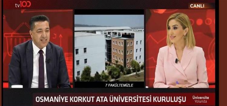 TV100’de Canlı Yayına Konuk Olan Rektörümüz Prof. Dr. Turgay Uzun, Üniversite Adaylarına OKÜ’yü Anlattı