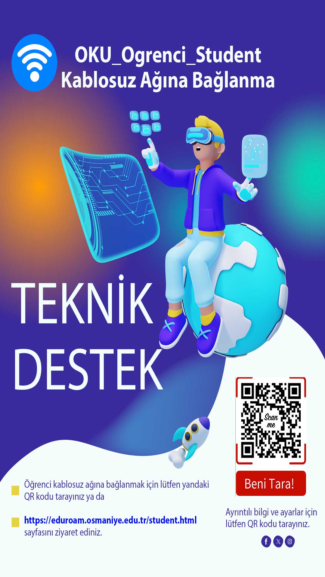 Öğrenci Kablosuz Ağı (OKU_Ogrenci_Student) Bağlantı Bilgilendirme