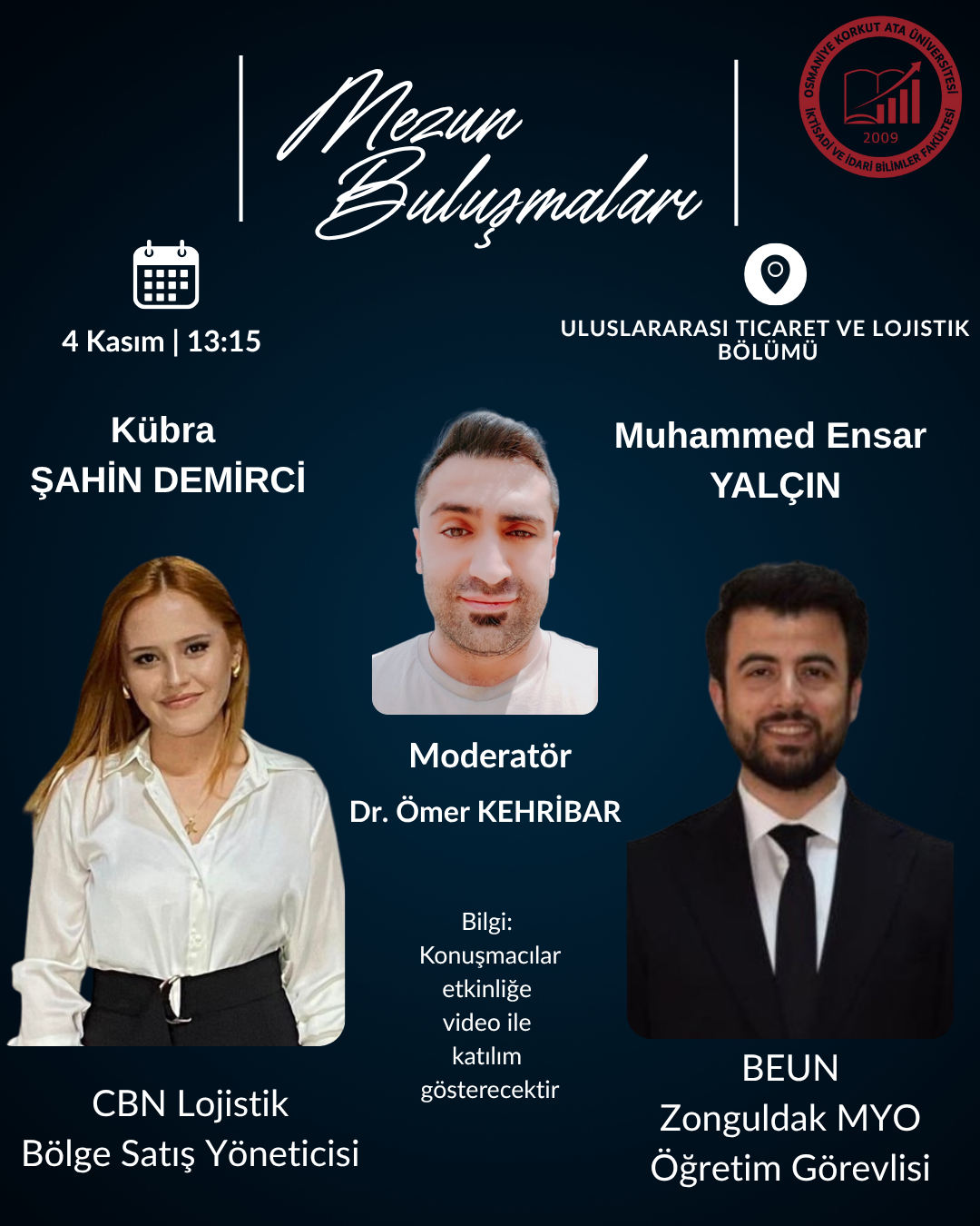 Bölümümüzün Mezun Buluşmaları Serisinin İlk Etkinliği Gerçekleştiriliyor