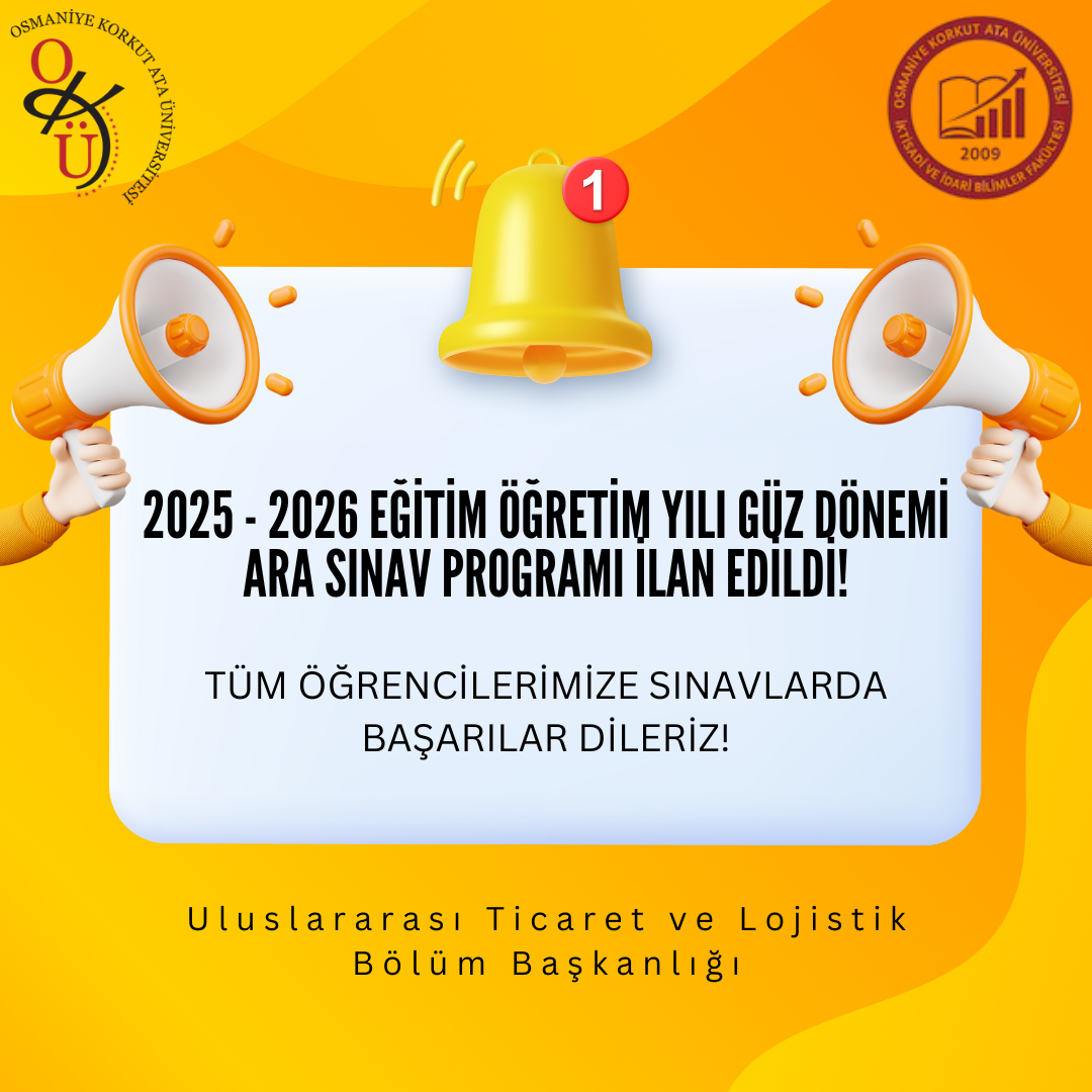 Sınav Programı İlan Edildi! Sınav Programı İlan Edildi!