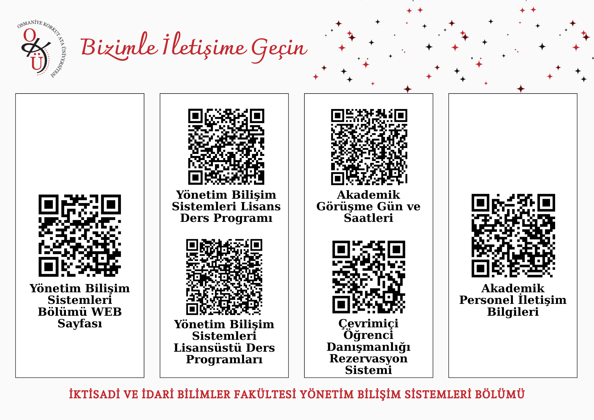 Bizimle İletişime Geçin: Web Sitemizde Önemli Kısımlara Kolay Erişim için Karekodlar Bölüm Panomuzda.