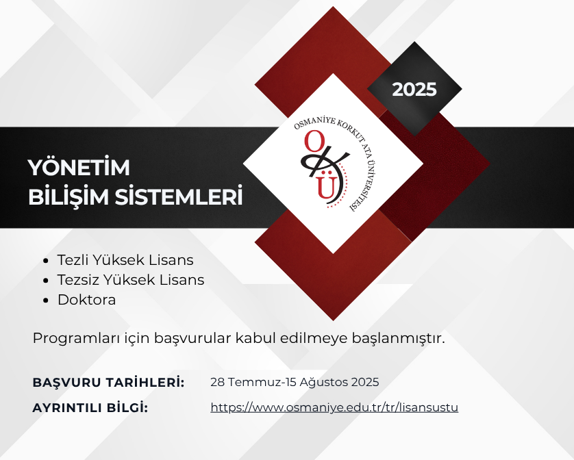 Lisansüstü Programlar Güz Yarıyılı Öğrenci Alım İlanı