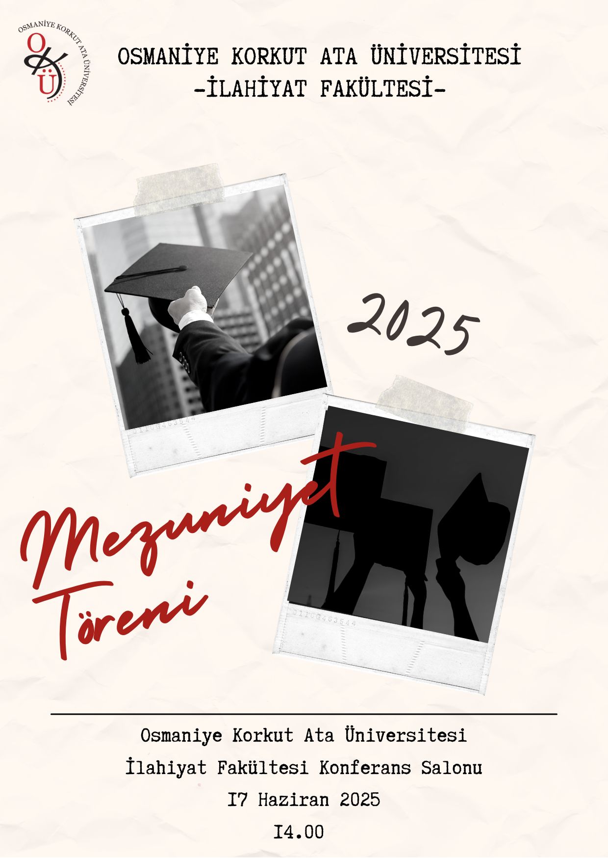 FAKÜLTEMİZ MEZUNİYET TÖRENİNE DAVET