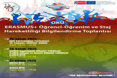 OKÜ ERASMUS+ Öğrenci-Öğrenim ve Staj Hareketliliği Bilgilendirme Toplantısı