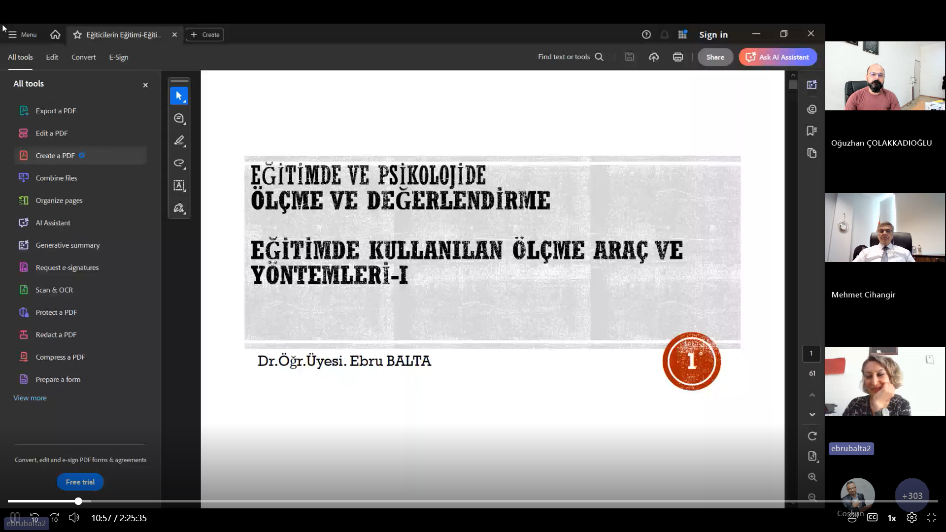 “Eğiticilerin Eğitimi” Programının Birinci Günü Gerçekleştirildi