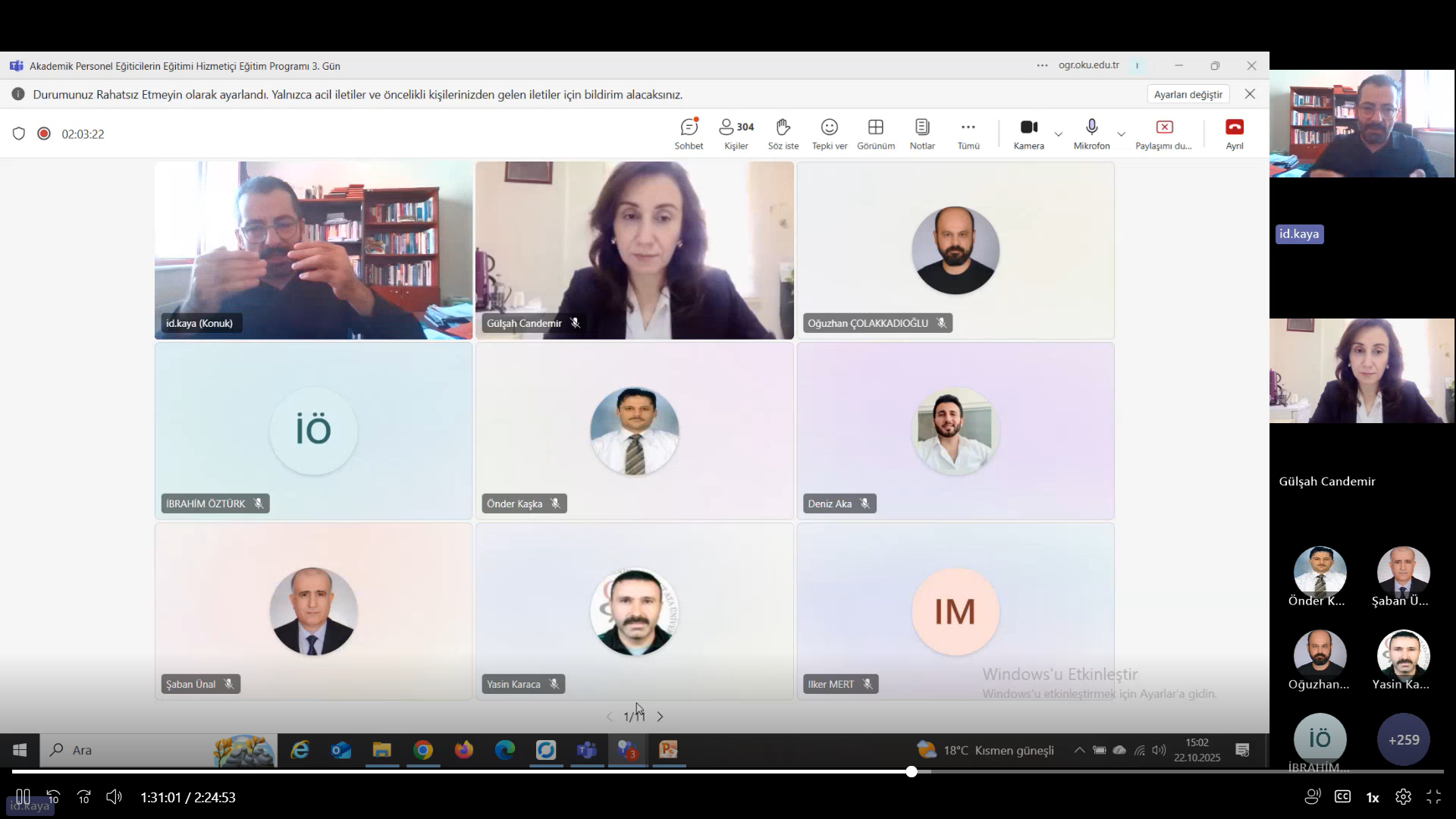 Eğiticilerin Eğitimi” Programının Üçüncü Günü Gerçekleştirildi