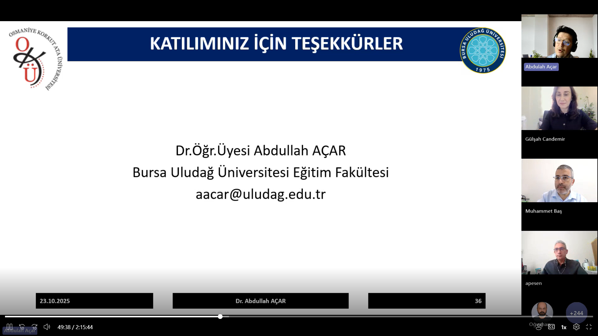 Eğiticilerin Eğitimi” Programının Dördüncü Günü Gerçekleştirildi