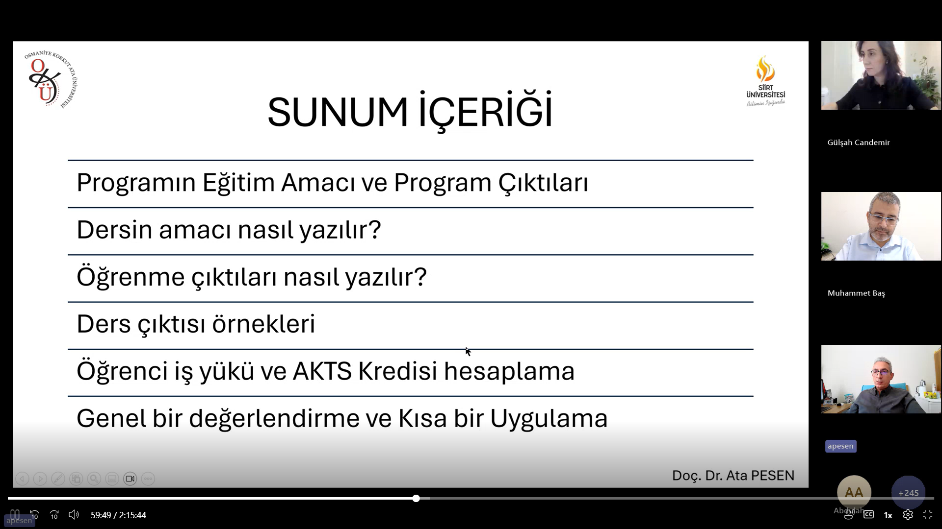 Eğiticilerin Eğitimi” Programının Dördüncü Günü Gerçekleştirildi