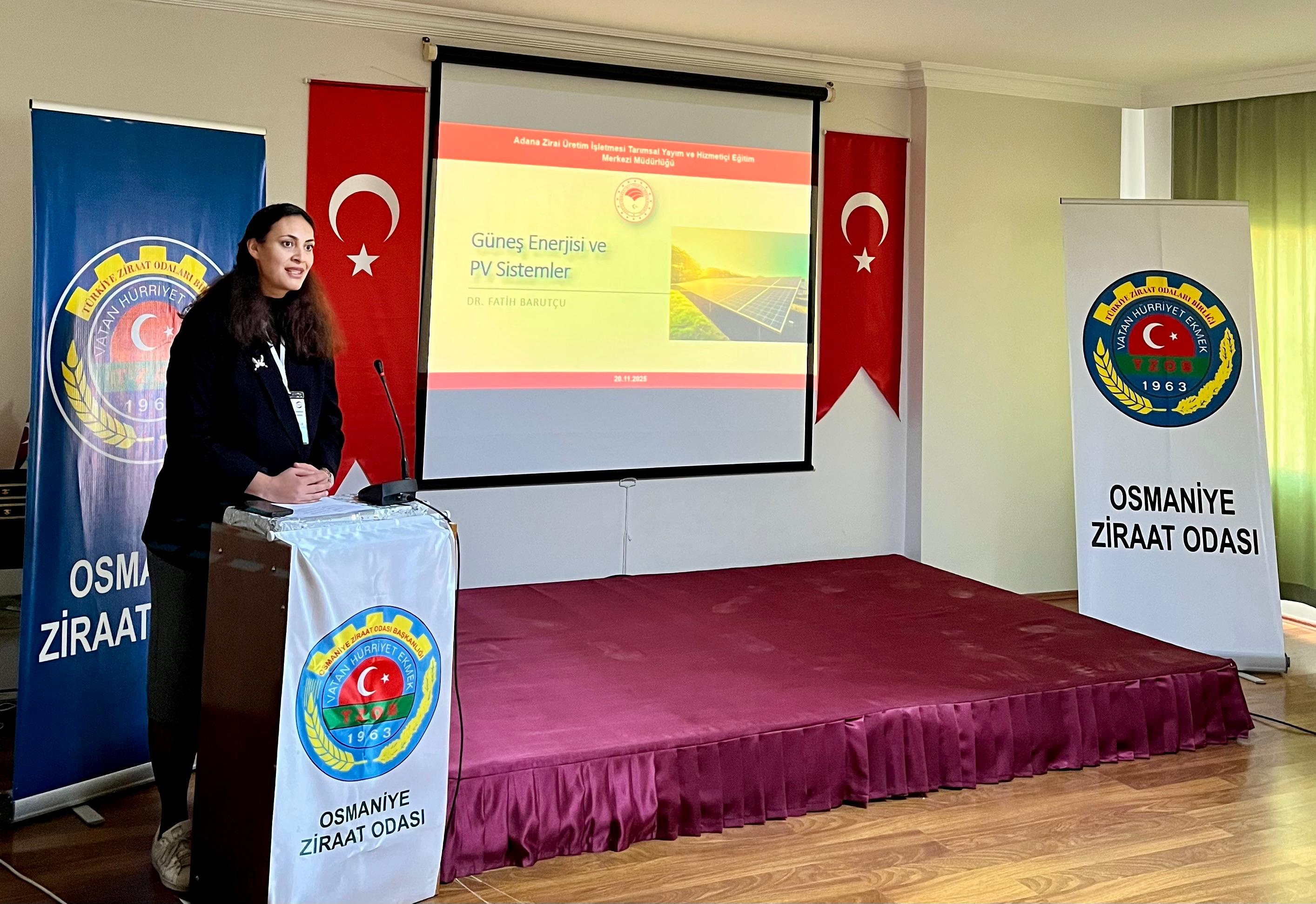 Tarımda Yenilenebilir Enerji Kullanımı ve Faydaları Bilgilendirme Günü Düzenlendi