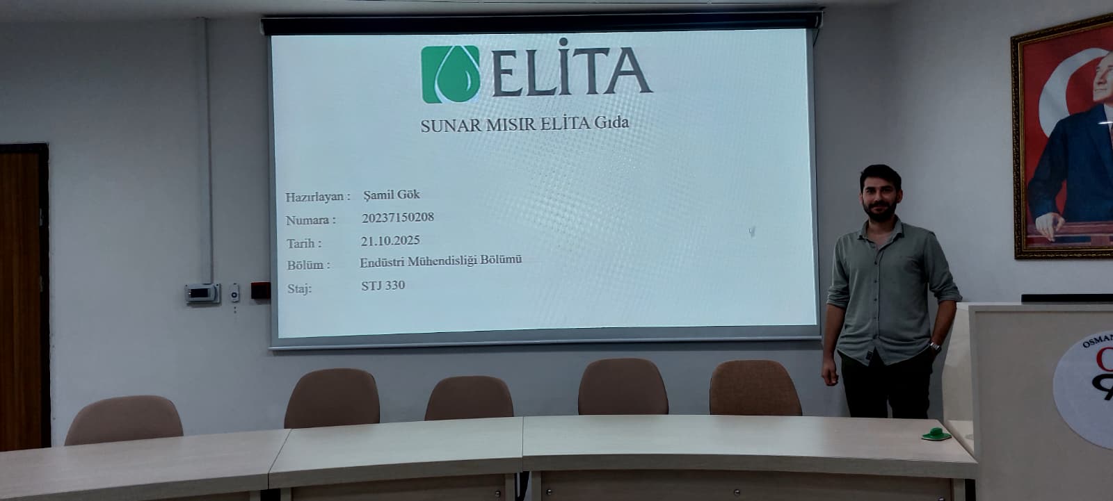 Bölümümüz Öğrencileri Staj Sunumlarını Gerçekleştirdi