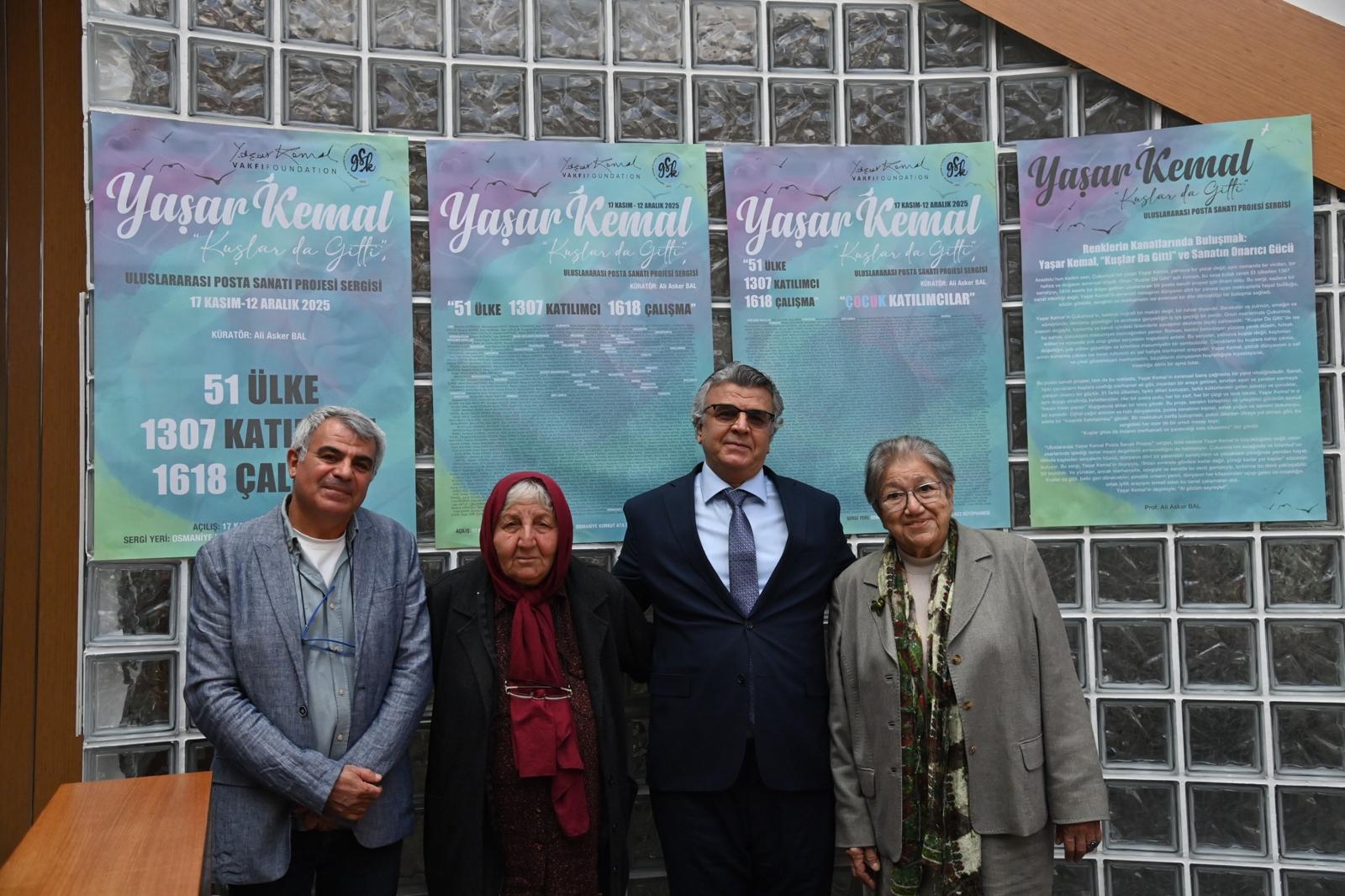 Uluslararası Yaşar Kemal Posta Sanatı Projesi' Sergisi Üniversitemiz Kütüphanesinde Açıldı