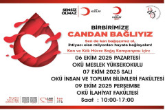 BİRİBİRİMİZE CANDAN BAĞLIYIZ: OKÜ’DE KAN VE KÖK HÜCRE BAĞIŞ KAMPANYASI