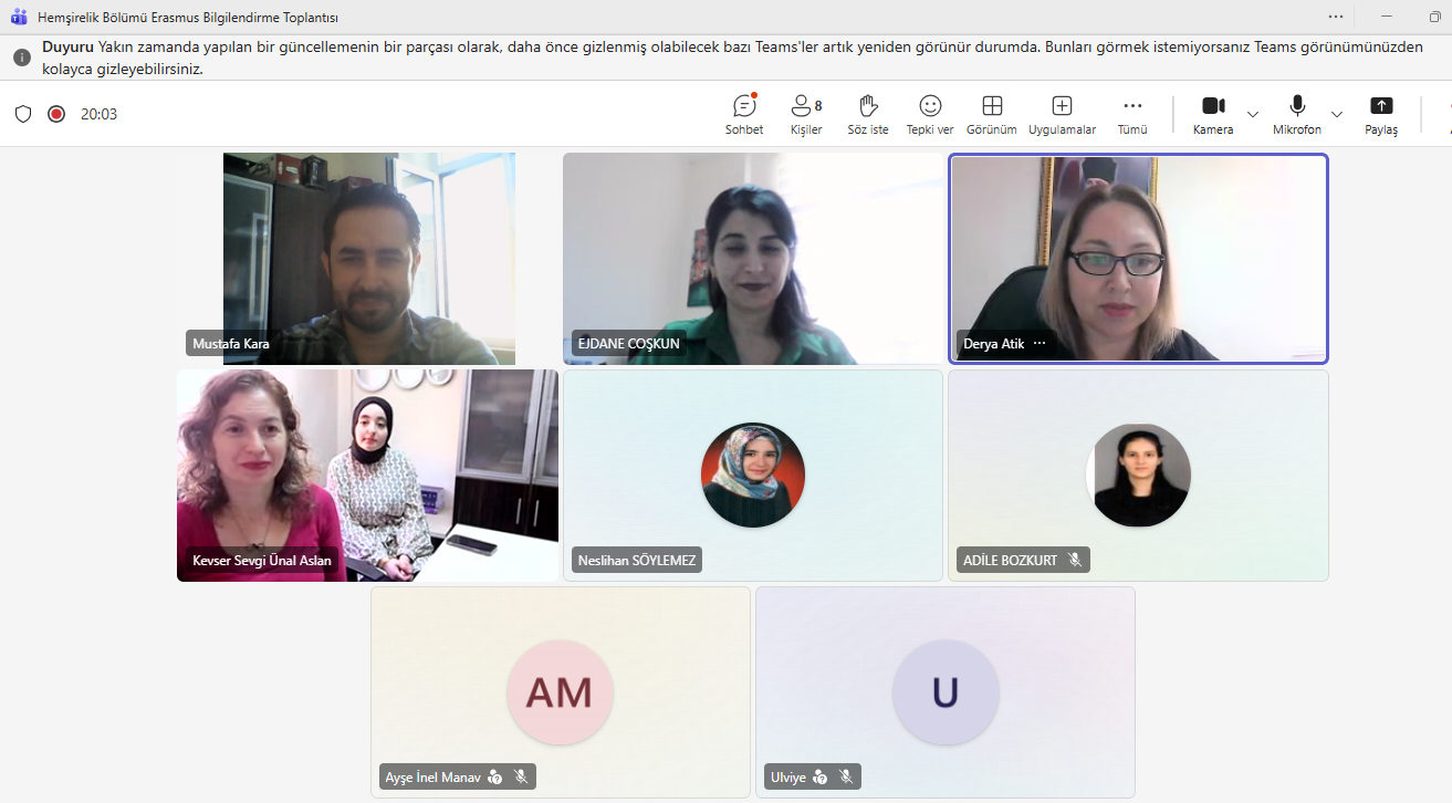 Bölümümüz Öğretim Elemanlarına Erasmus Programı Bilgilendirme Toplantısı Yapıldı