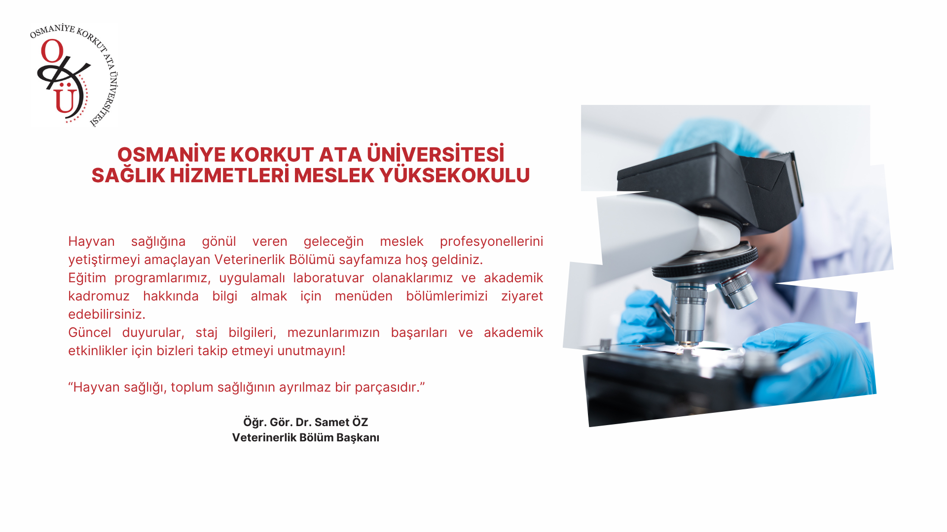 Veterinerlik Bölümü