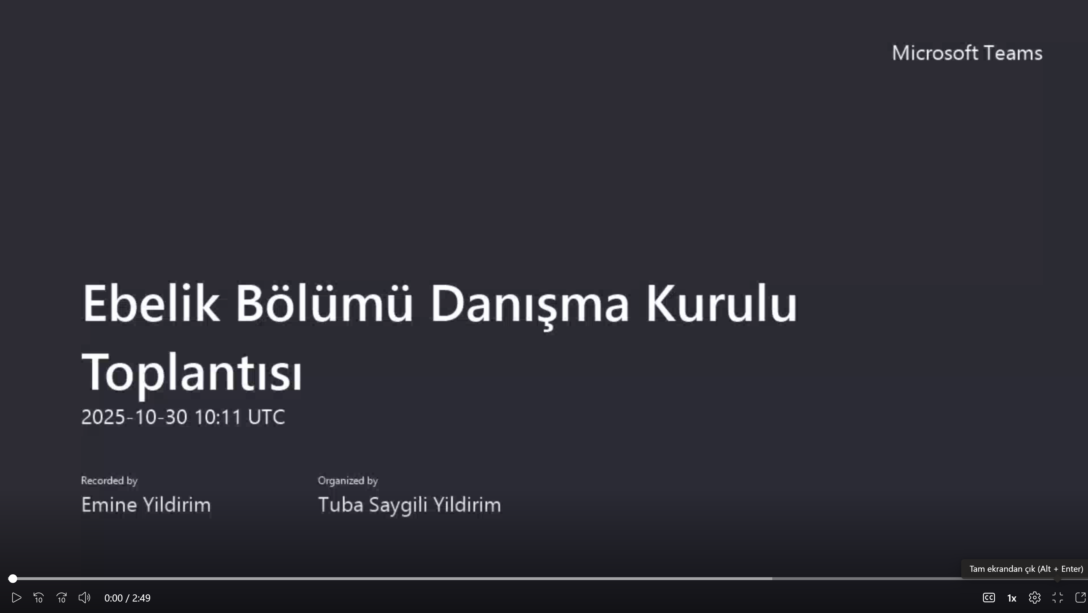 Ebelik Bölümü Danışma Kurulu Toplantısı