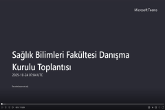 Sağlık Bilimleri Fakültesi Danışma Kurulu Toplantısı