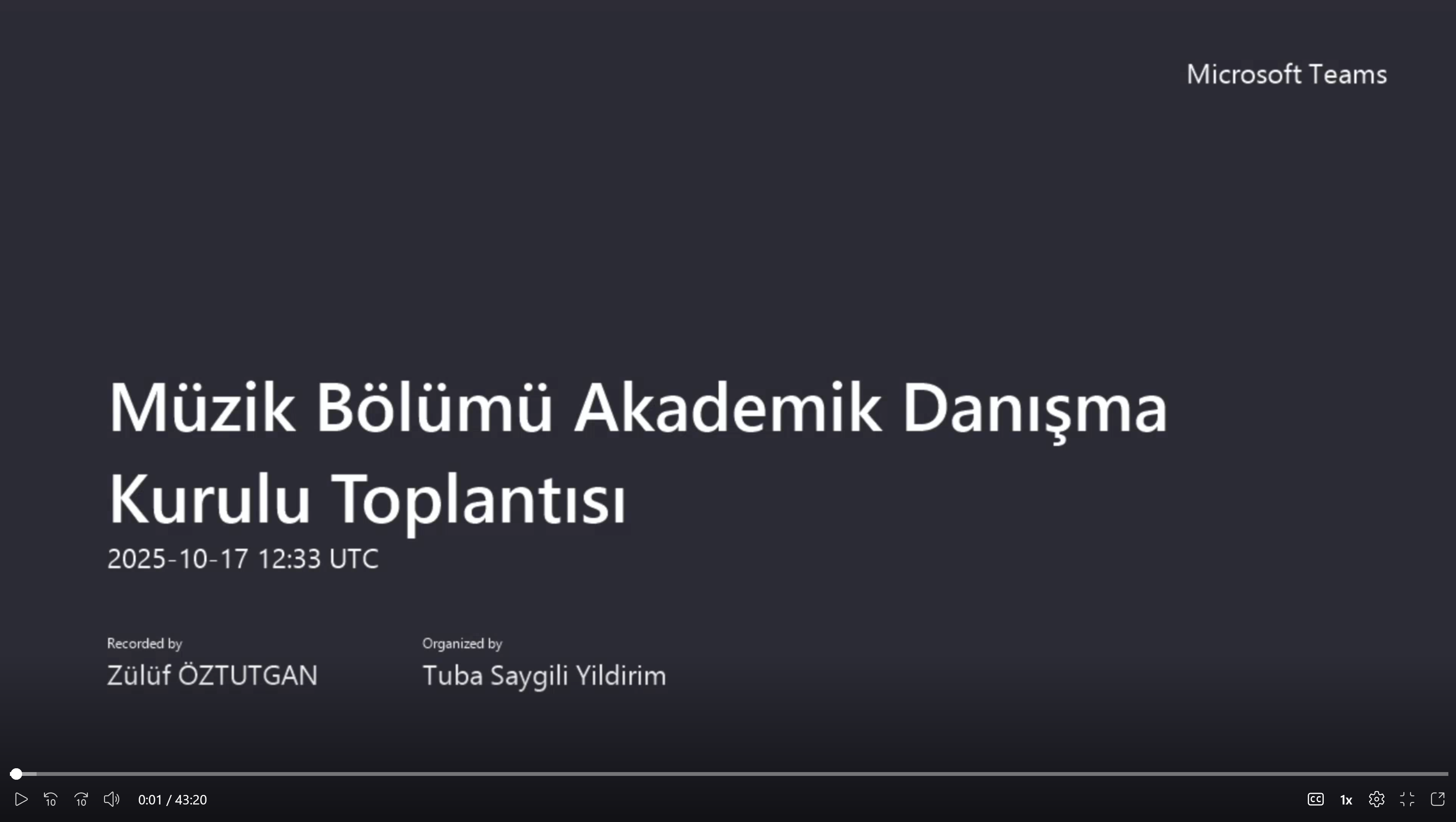 Müzik Bölümü Akademik Danışma Kurulu Toplantısı