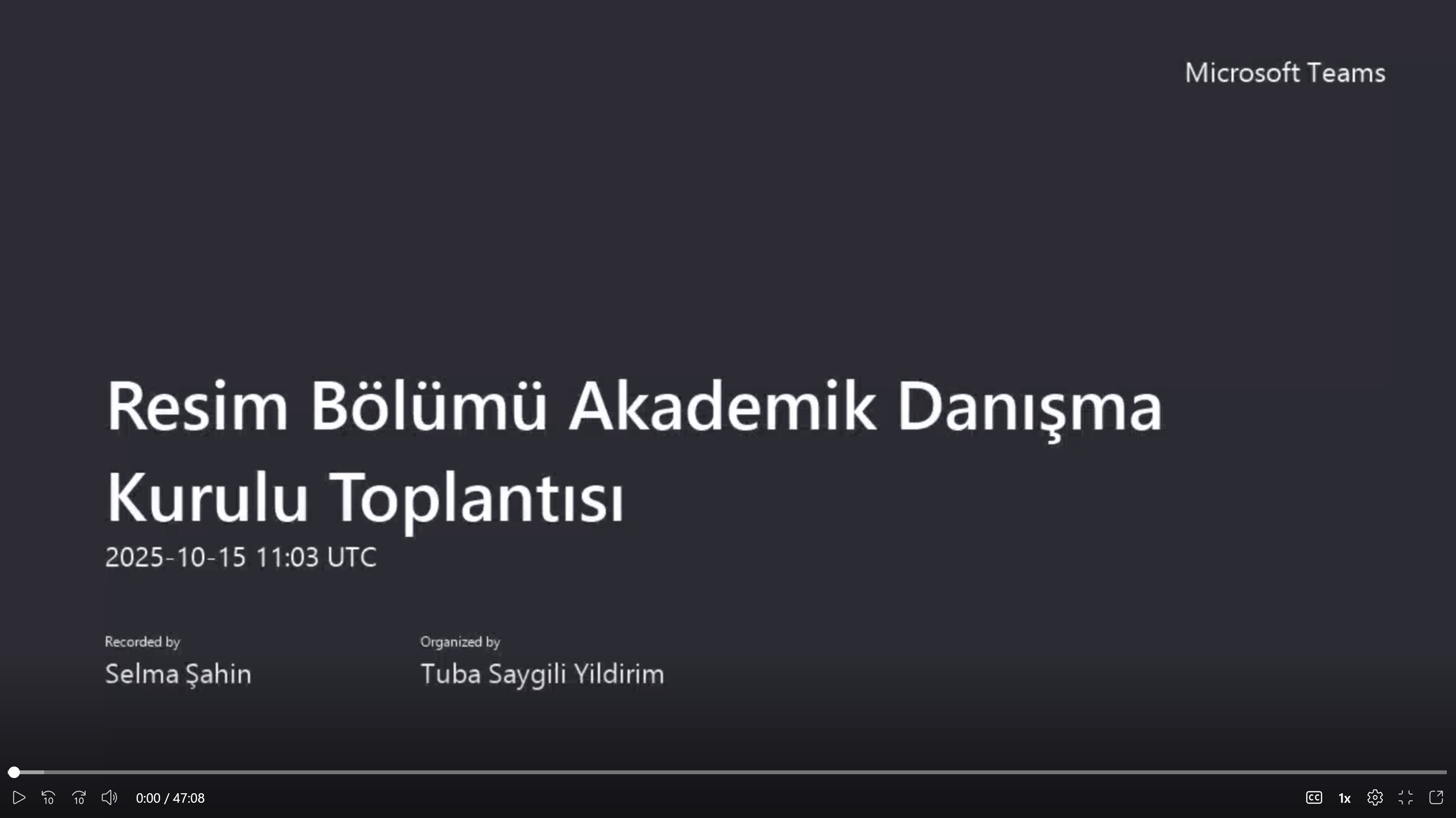 Resim Bölümü Akademik Danışma Kurulu Toplantısı